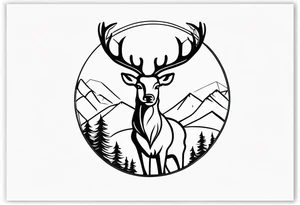 north pole reindeer tattoo idea