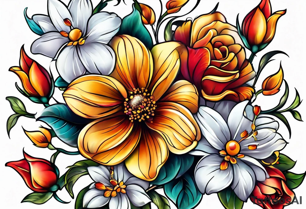 Flowers tattoo tattoo idea