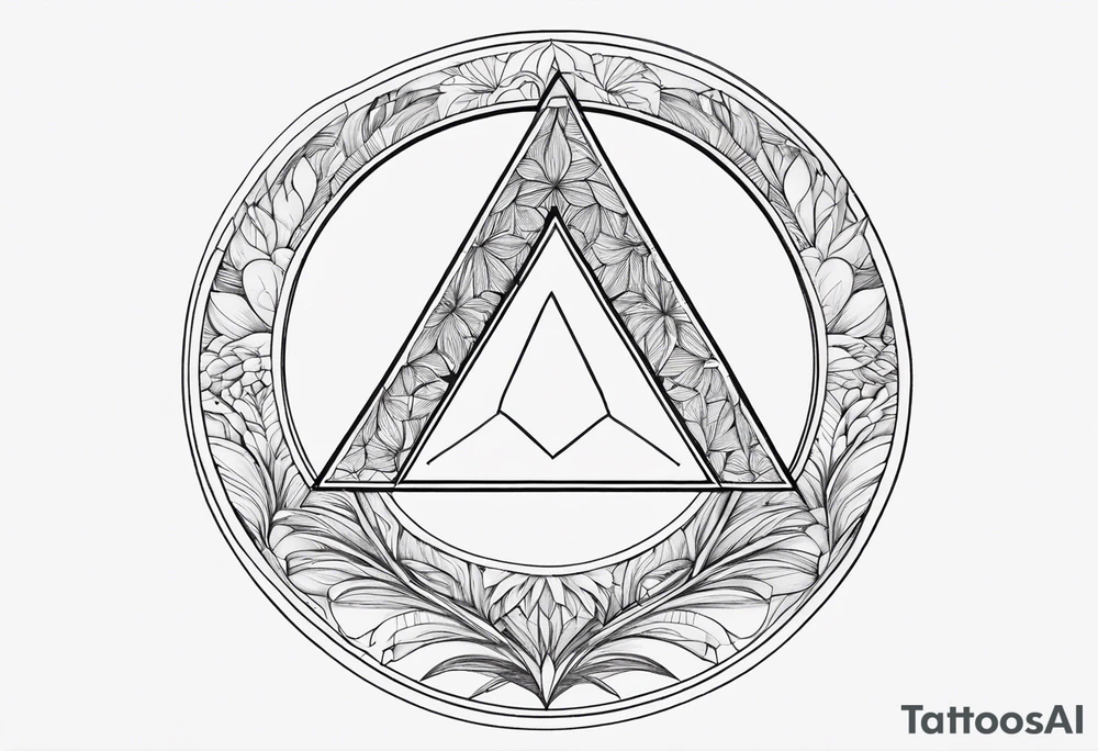 letter delta inside a circle, subtle, girly, simplistic tattoo idea