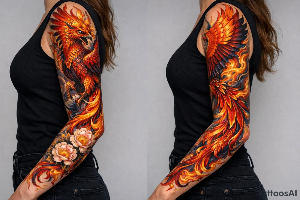 A phoenix tattoo idea