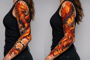 A phoenix tattoo idea