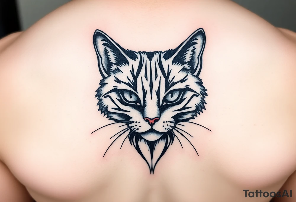 black cat tattoo idea