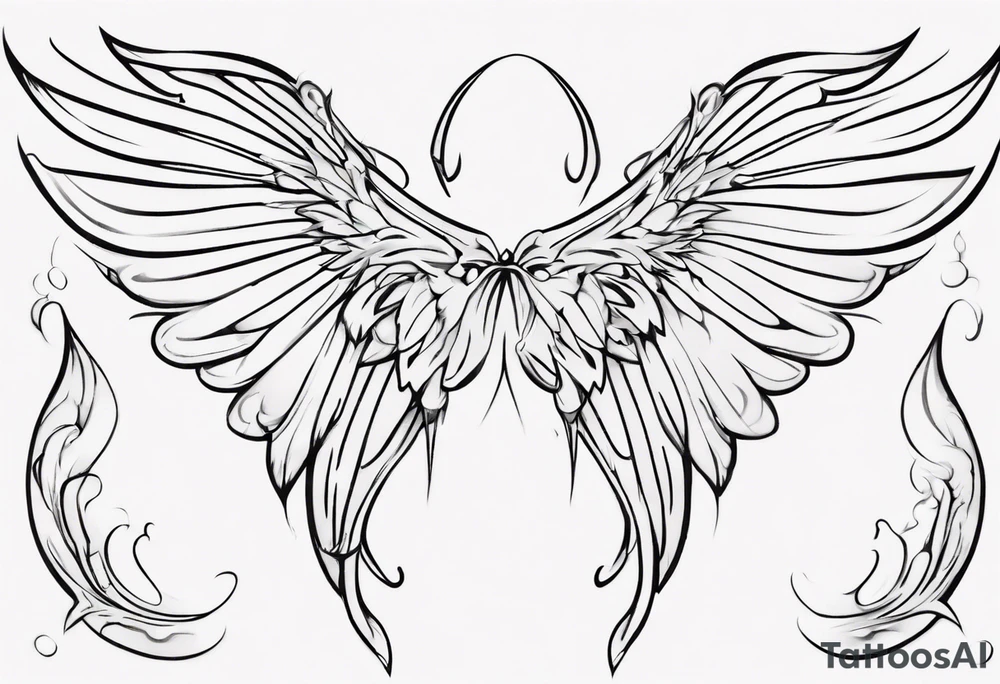 basic outline of a fairy wing tattoo idea