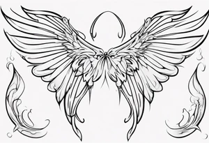 basic outline of a fairy wing tattoo idea