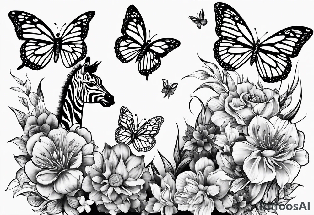 tattoo to represent that I have 3 children (girls). For inspiration I like flowers, butterflies, the beach, giraffes, tattoo idea