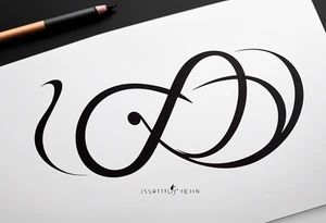 Just a plain Infinity symbol with a capital letter B in the center, a capital letter J in the left side, and a capital letter J in the right side tattoo idea