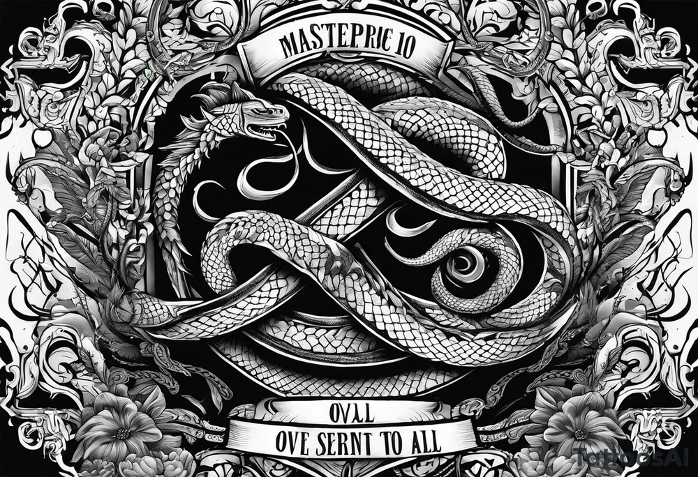 The Luke 10:19 bible verse: "Behold, I give unto you power to tread on serpents and scorpions, and over all the power of the enemy: and nothing shall by any means hurt you" tattoo idea