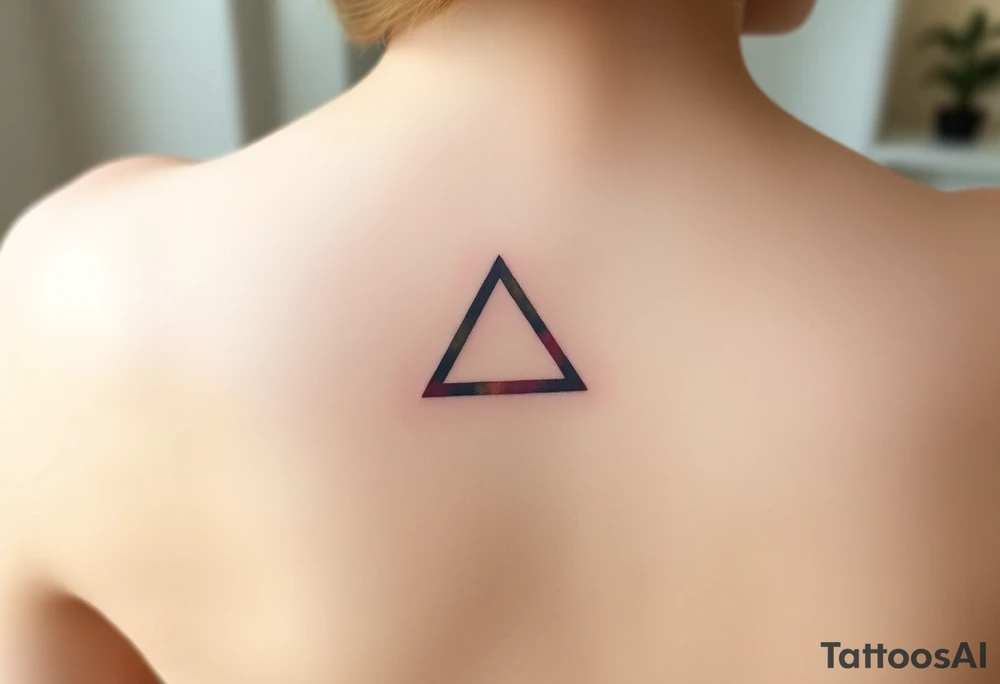 A small tattoo on my wrist to represent my lesbian identity, but in a subtle way. Fine line. Triangle tattoo idea