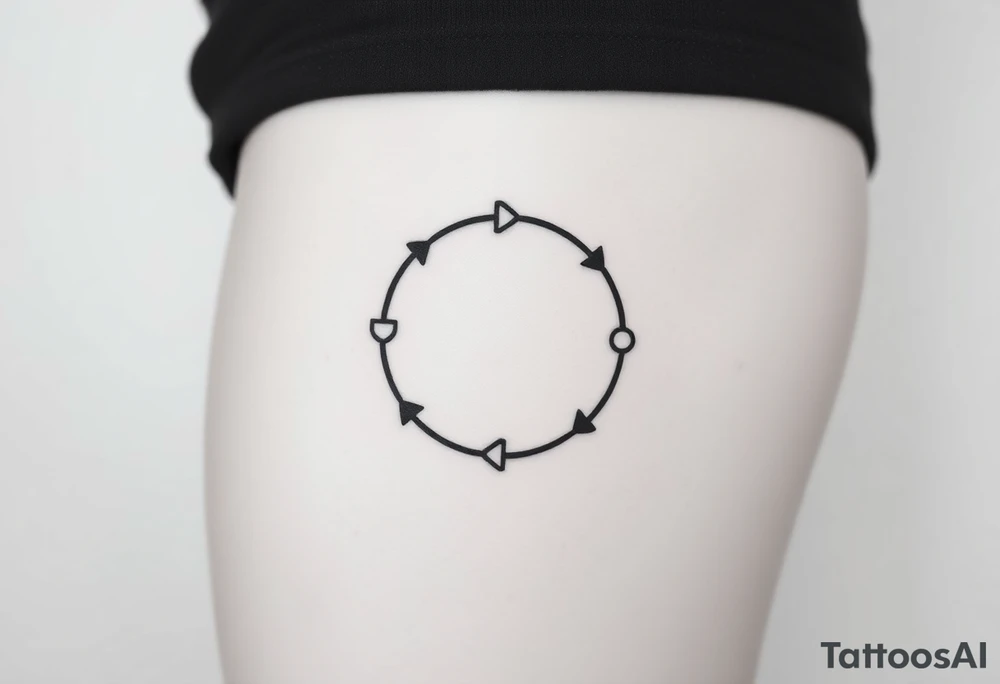 Rewind symbol include the play pause and stop inside the circle tattoo idea