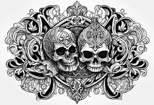 Fleur de lys celtique en flamme tattoo idea