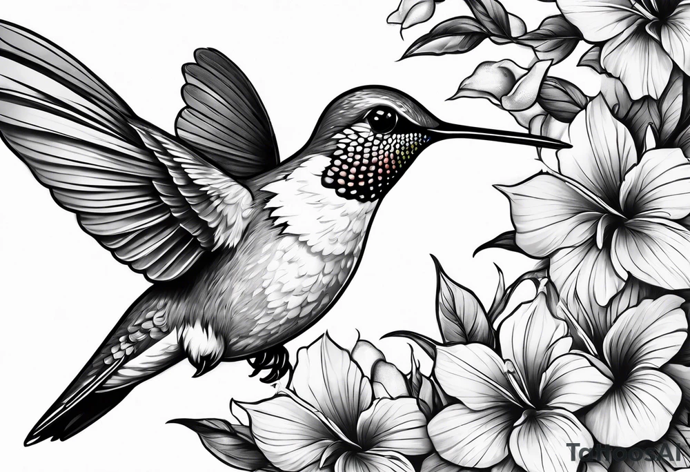 hummingbird tattoo idea