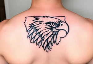 The state of Iowa and herkey the Hawkeye tattoo idea