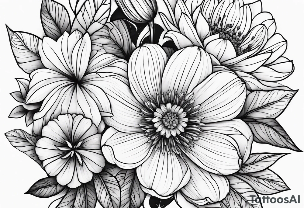 Flowers on arm tattoo idea