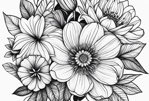 Flowers on arm tattoo idea