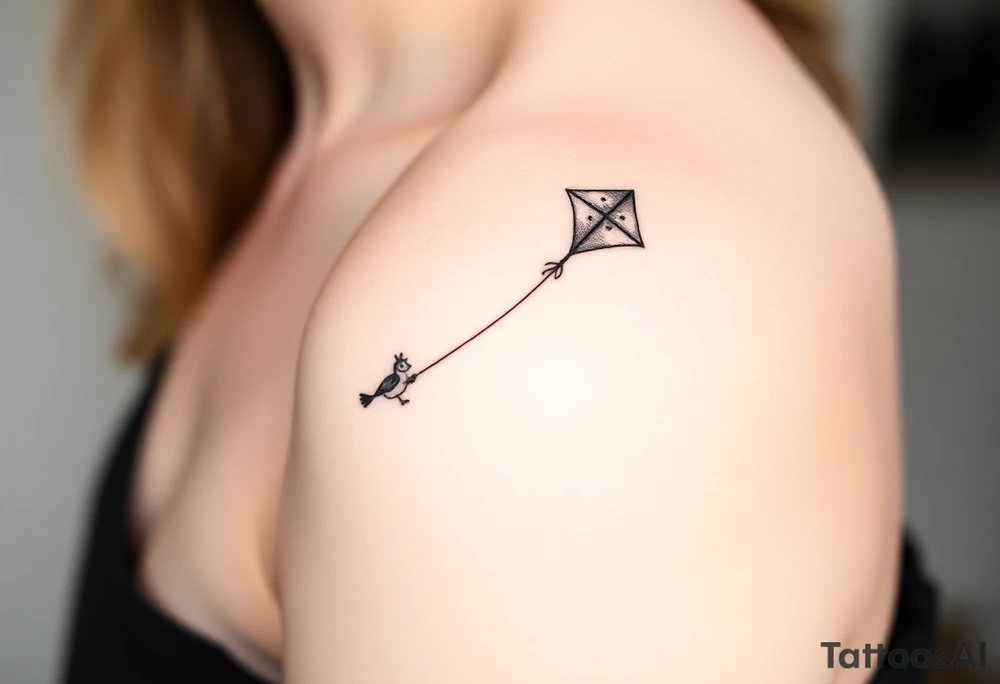 Alice in wonderland kite tattoo idea