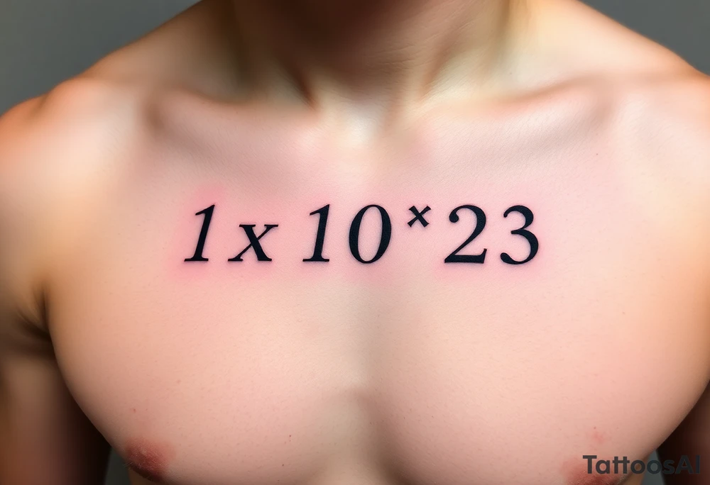 1x10^23 tattoo idea