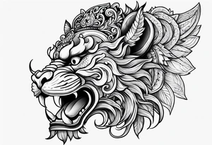 Barong side view tattoo idea