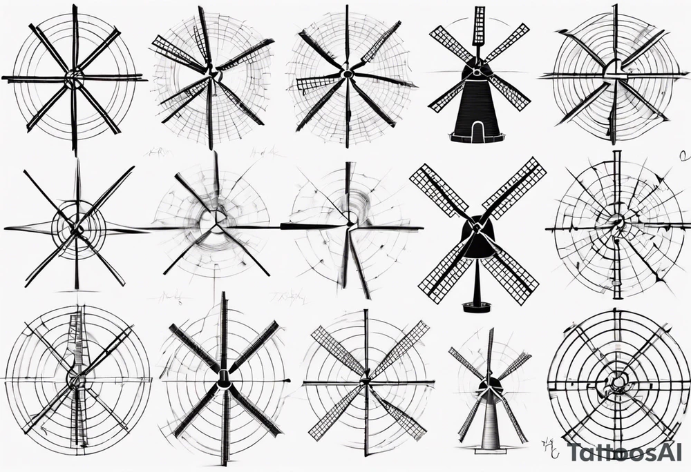 Friendship graph mathematically correct with a prime knot 6,1, dutch windmill graph that is cute tattoo idea