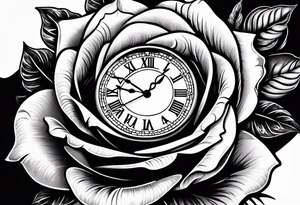 eine Taschenuhr mit einer Rose tattoo idea