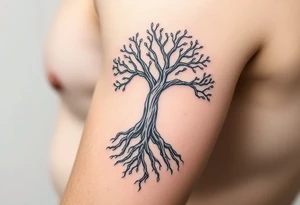 tree of life with roots tattoo idea