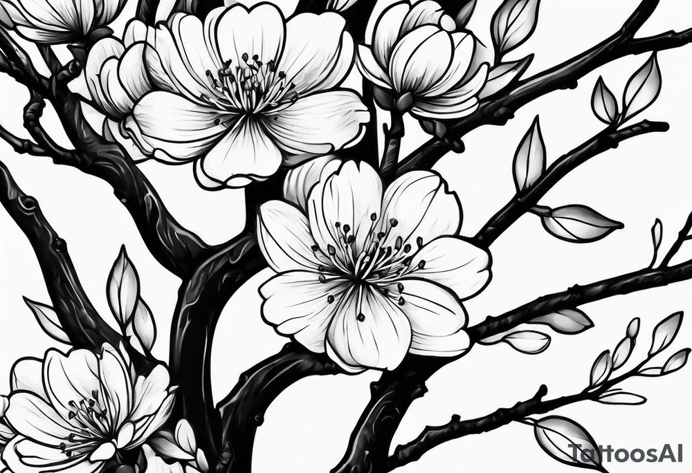 blossom tree tattoo idea