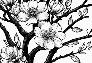 blossom tree tattoo idea