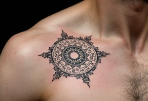 Dig Aztec calendar tattoo idea