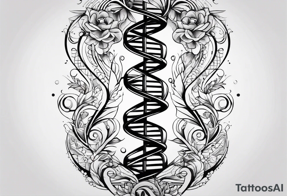 DNA strand tattoo idea