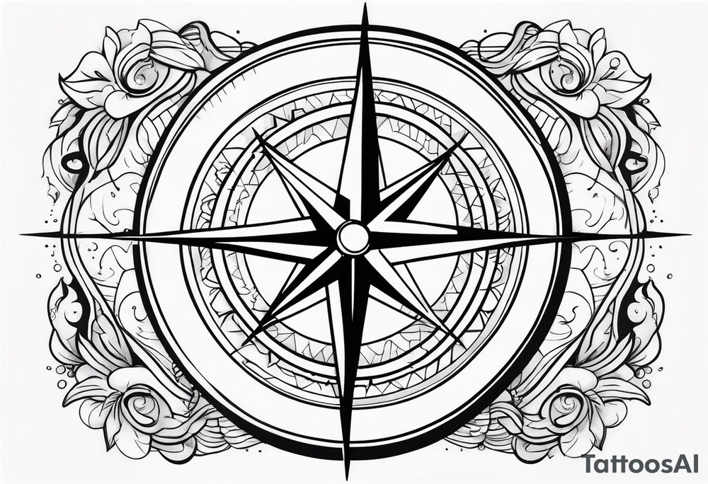 Compass stars tattoo idea