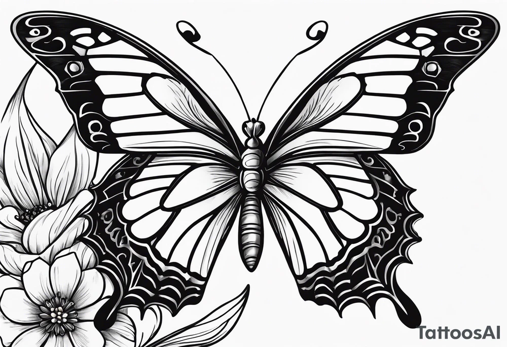 November, December, June, December birth flowers, butterfly, suicide prevention tattoo idea