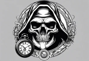 reaper with pocket watch tattoo idea