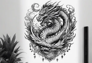 a book with pages falling out that turn into dragons tattoo idea