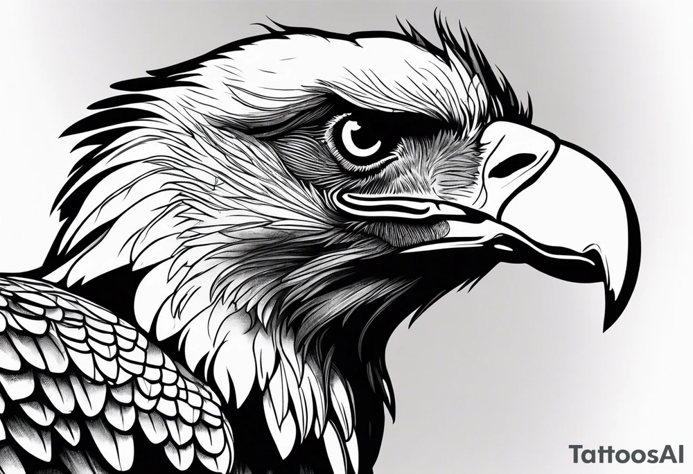 angry vulture tattoo idea