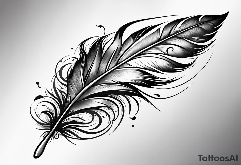 Native american feather tattoo idea