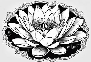 Water lily and tulip tattoo idea