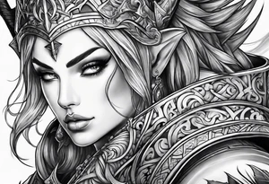 Unique demonslayer sleeve tattoo idea