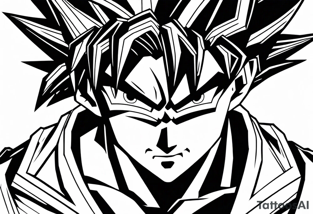Goku face and hair but little tattoo idea