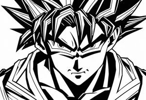 Goku face and hair but little tattoo idea