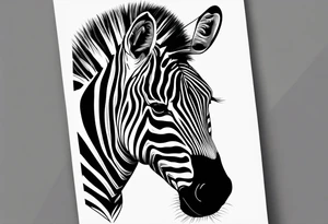 Zebra face on arm tattoo idea