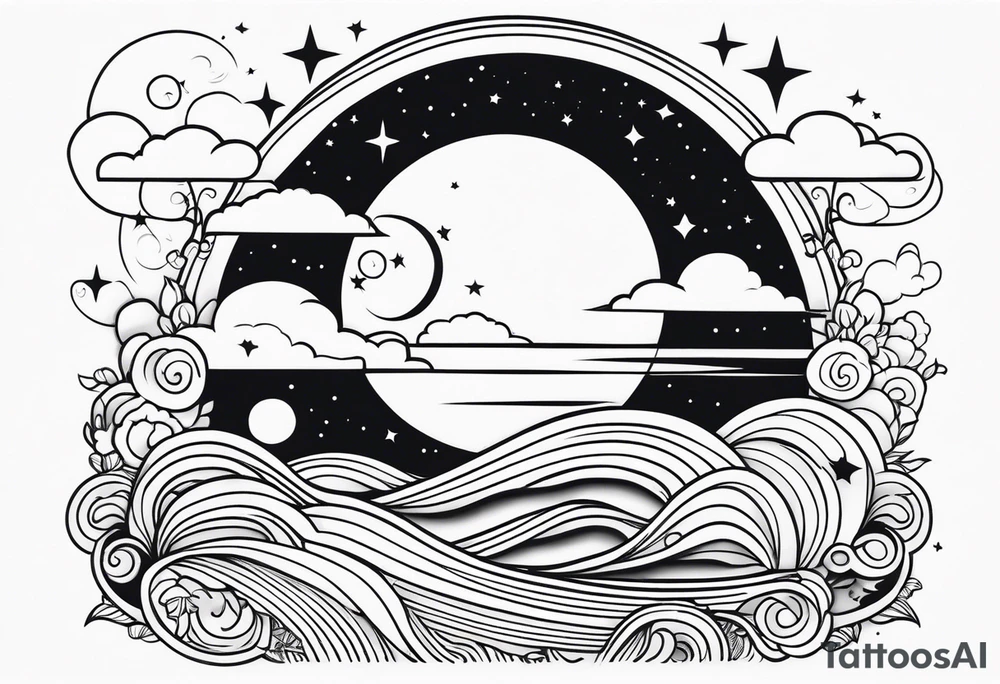 sacred moon tattoo idea