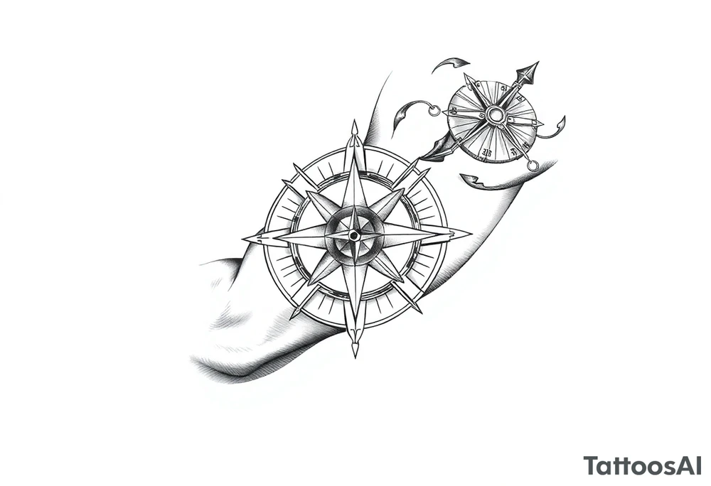 compass
infinity tattoo idea