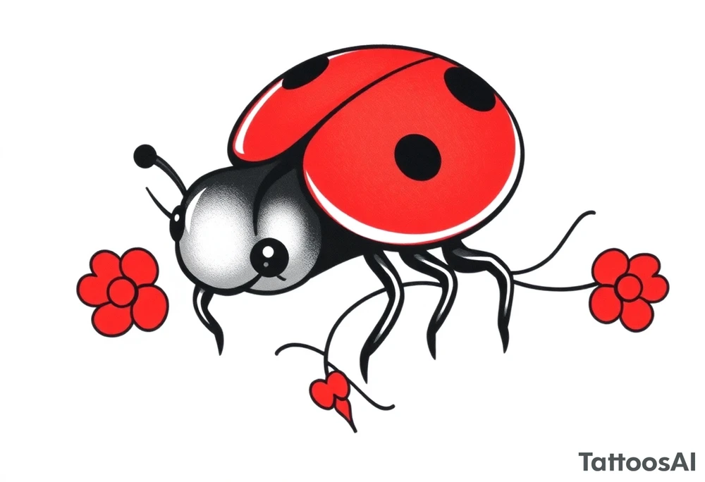 Cute ladybug tattoo idea