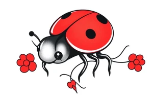 Cute ladybug tattoo idea