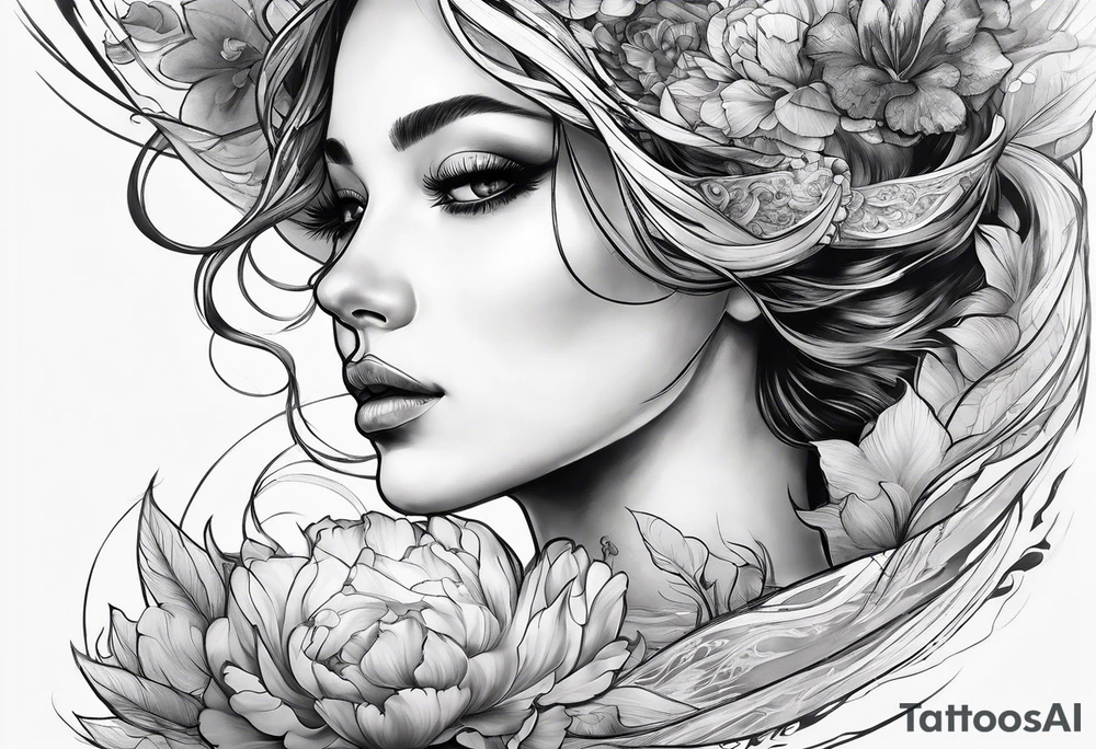 girl floating on still water
aerial view tattoo idea