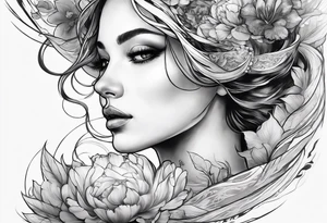 girl floating on still water
aerial view tattoo idea