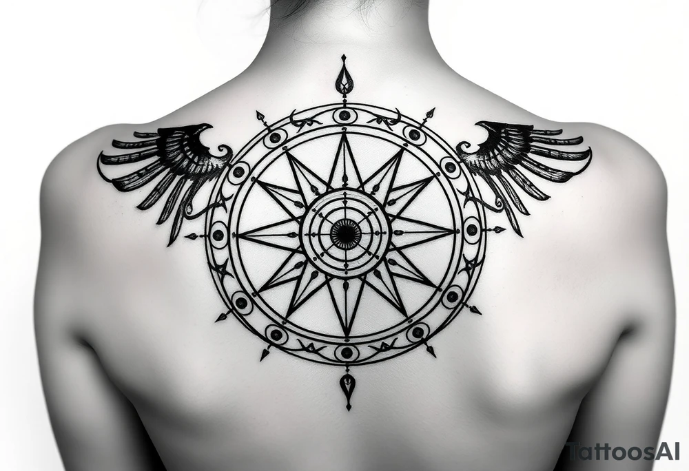Classic scheme of Sephiroth, symmetry, circles, clean lines, ancient aesthetics. tattoo idea