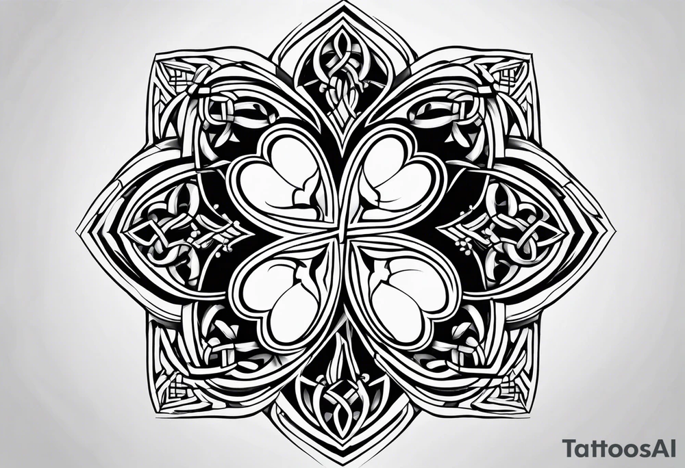 4 leaf clover celtic tattoo idea