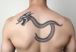 Western Dragon snake tattoo idea