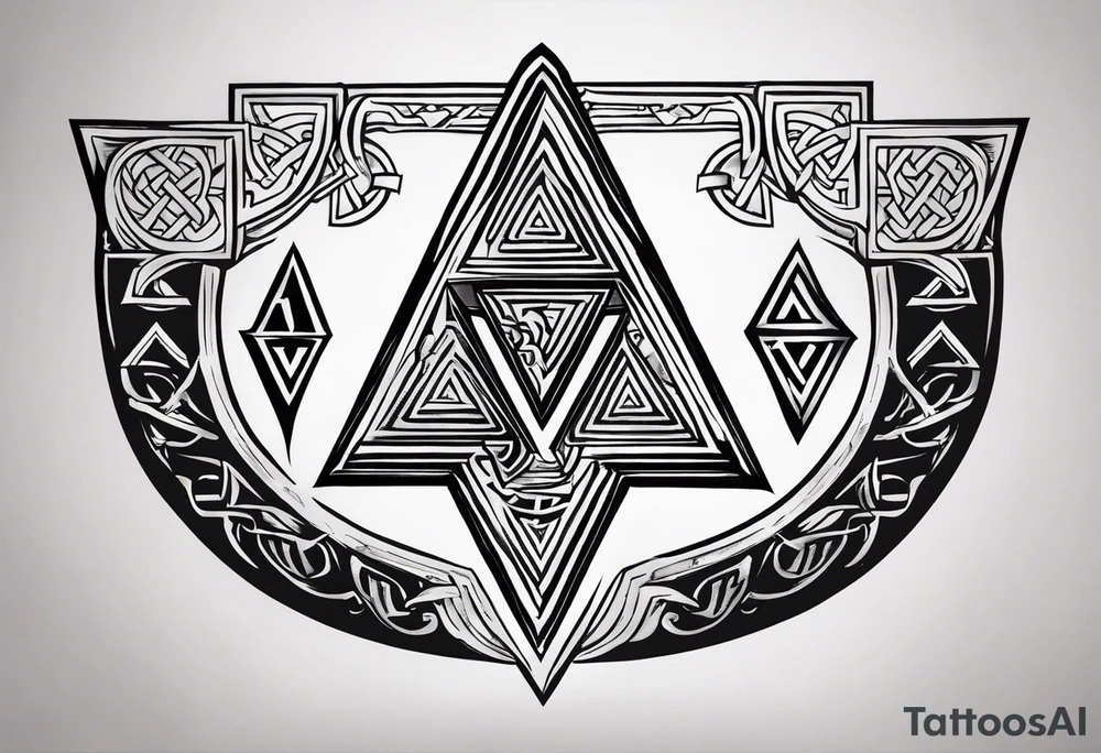 Valhalla 
Sword shield valknut  axe tattoo idea
