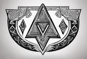 Valhalla 
Sword shield valknut  axe tattoo idea